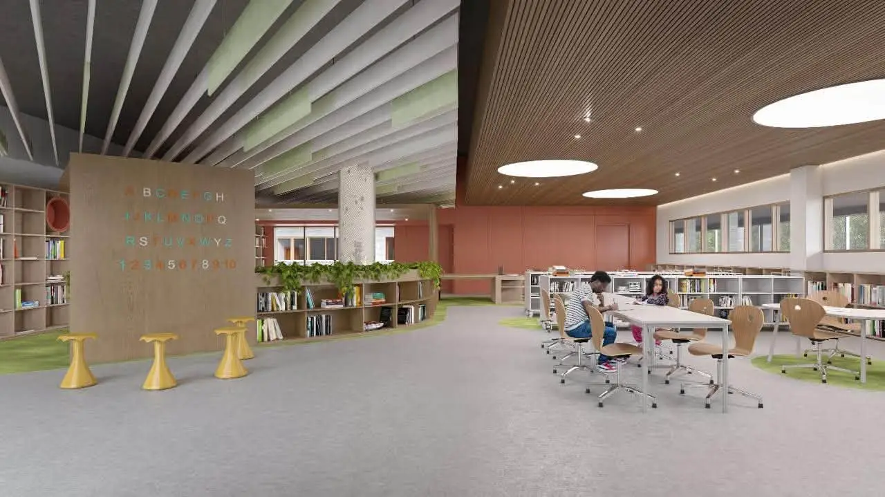 Library and technology interior rendering