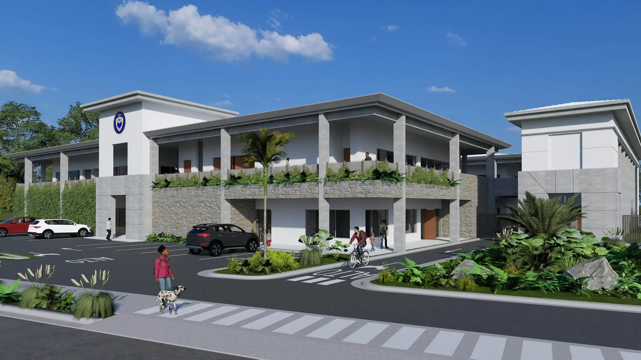 Architectural rendering of the future school